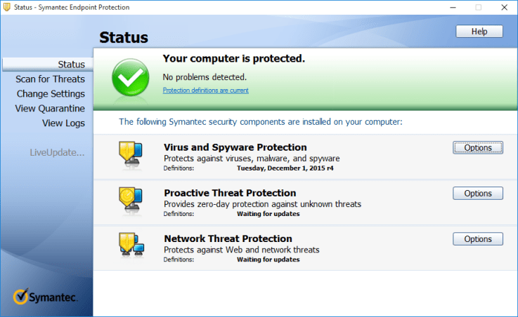 symantec endpoint protection manager 14 test email fail
